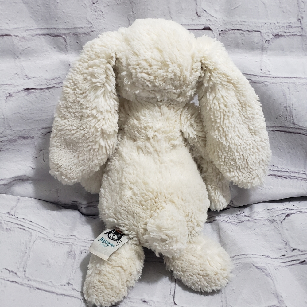 🌞SOLD🌞 Jellycat Bashful Bunny Medium Cream 10" Stuffed Animal Toy Lovey Floppy - Picture 5 of 9